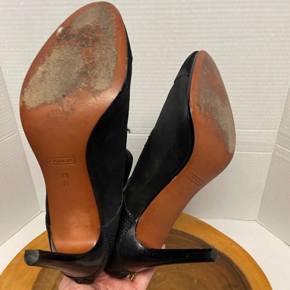 COACH TINA Leather Stiletto Heel Ankle boots - Picture 9 of 9